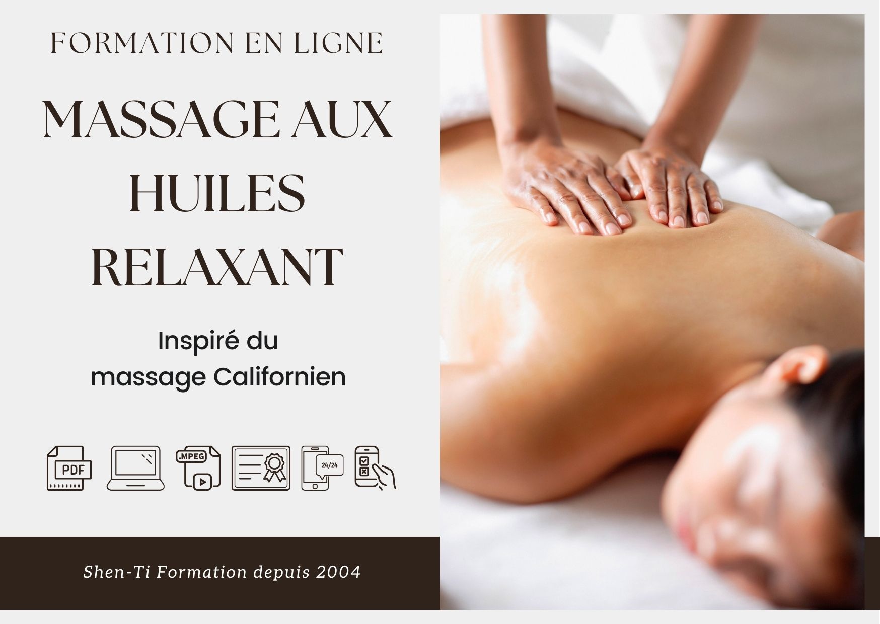 formation massage aux huiles californien en ligne